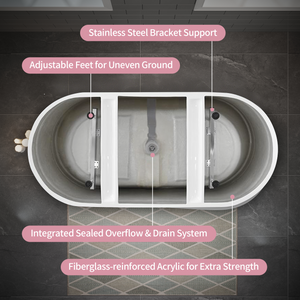 55" Acrylic Freestanding Bathtub