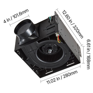 Bathroom Exhaust Fan with LED Light, 80 CFM, Low Noise