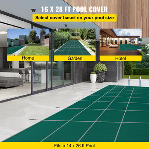 Pool Safety Cover Fits 14x26ft Rectangle Inground Safety Pool Cover