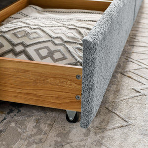 Upholstered Daybed & 2 Drawers