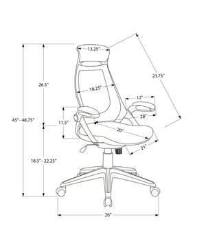Office Chair, Adjustable Height, Swivel, Ergonomic, Armrests, Contemporary & Modern - Best Buy Furniture