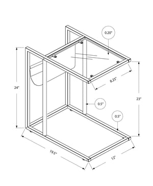 Accent Table, C - Shaped, Contemporary And Modern - White - Best Buy Furniture