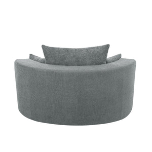 360° Swivel Accent Barrel Chair With 3 Removable Pillows For Living Room