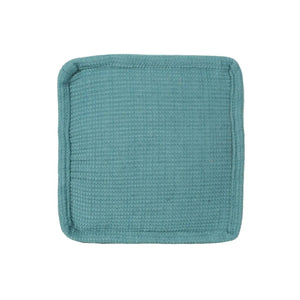 Hansolo Yarn Square Pouf Ottoman Or Floor Cushion - Teal