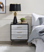 Myles - Nightstand - Black / Gold / Silver - Best Buy Furniture