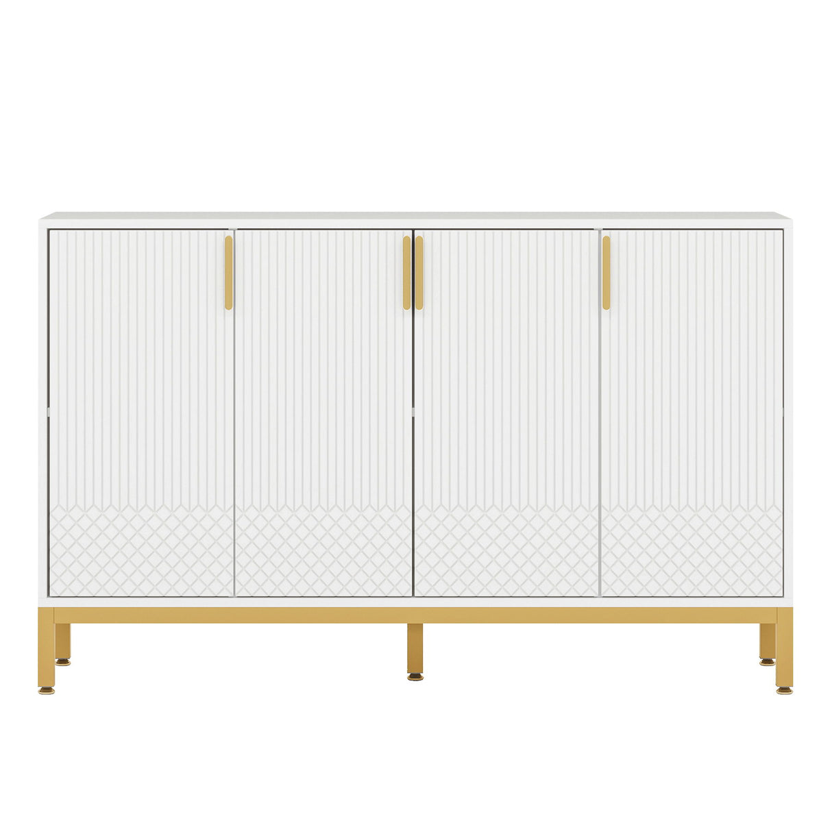 Buffet Sideboard Cabinet With Geometric Doors