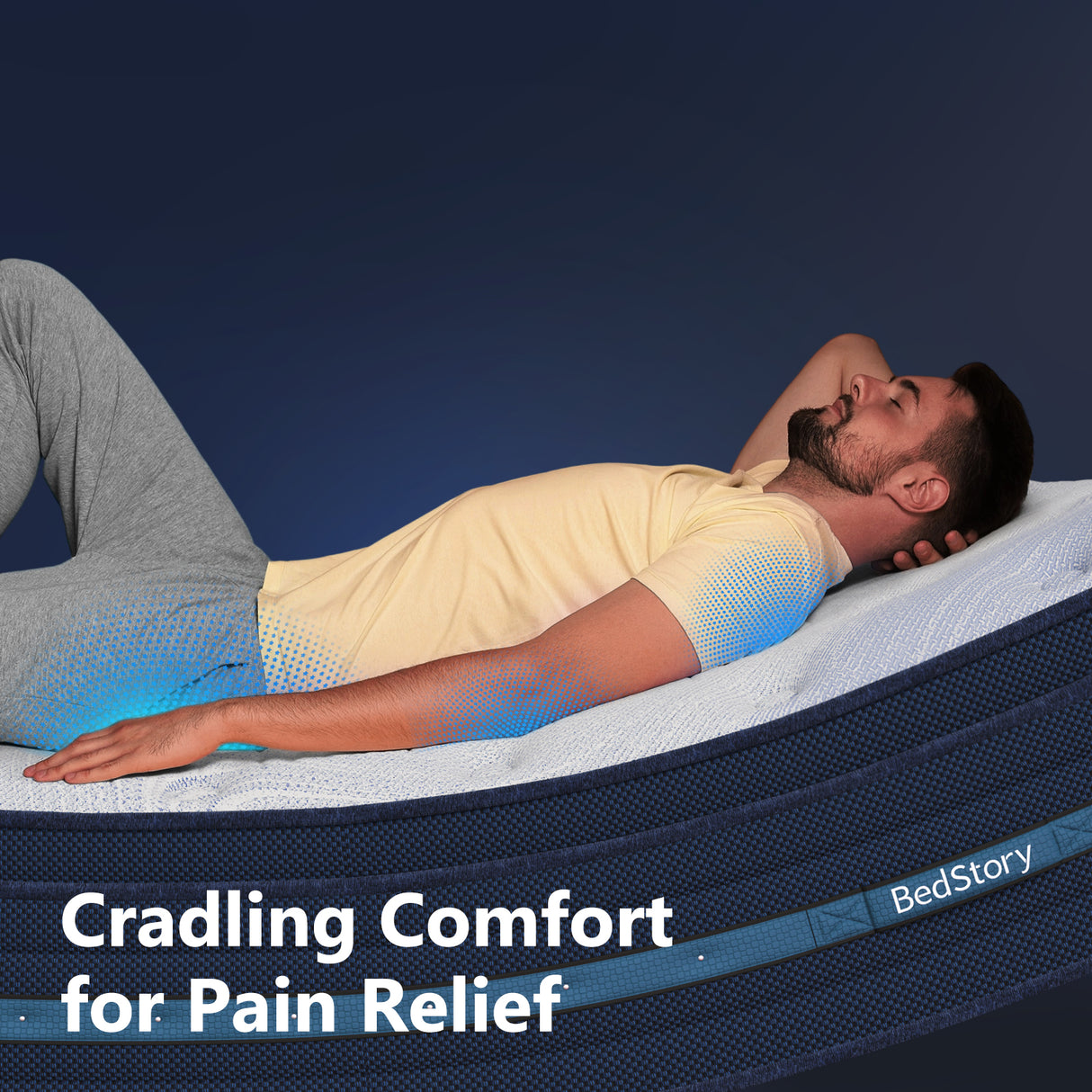 Bedstory Spine Align 12" Full Firm Pressure Relieving Cooling Hybrid Mattress