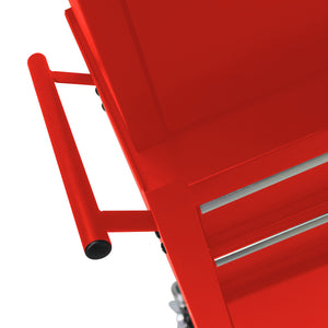 6 Drawer Lockable Tool Cabinet On Wheels, Steel Rolling Tool Chest With Detachable Toolbox