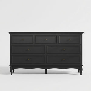 7 Drawer Dresser, Storage Chest - Black