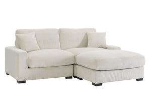 4 Seater Oversized Sectional Sofa With 2 Ottoman And 2 Pillows