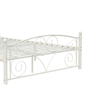 Unique Flower Sturdy System Metal Bed Frame With Headboard And Footboard