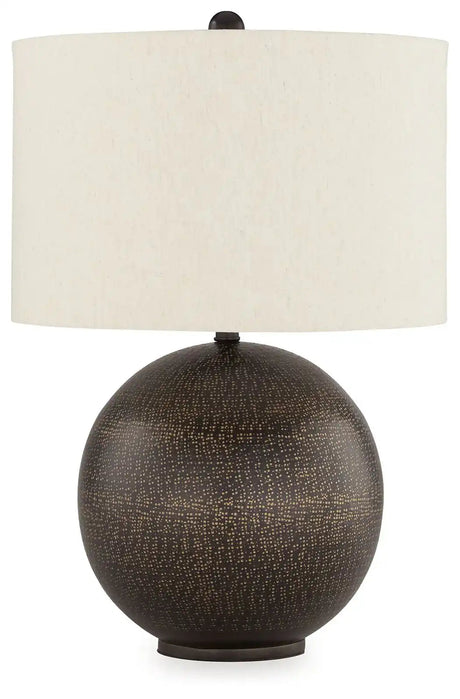Hambell - Metal Table Lamp - Black / Gold Finish - Best Buy Furniture