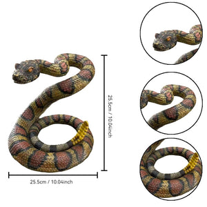 10'' Western Diamondback Rattlesnake Statue