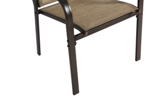 7 Pieces Patio Dining Set with Rectangular Table and 6 Textilene Chairs