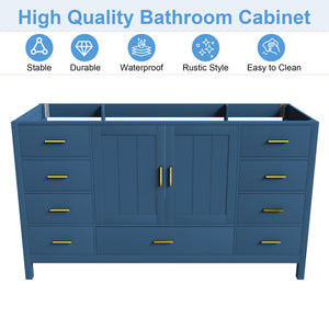 60" Bathroom Vanity Base Cabinet with 2 Soft-Close Double Doors