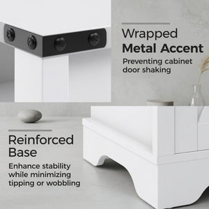 Farmhouse Nightstand, Charging Station & Storage