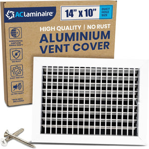 AC Register Vent Cover 14X10 Inch - Adjustable Aluminum HVAC Grille
