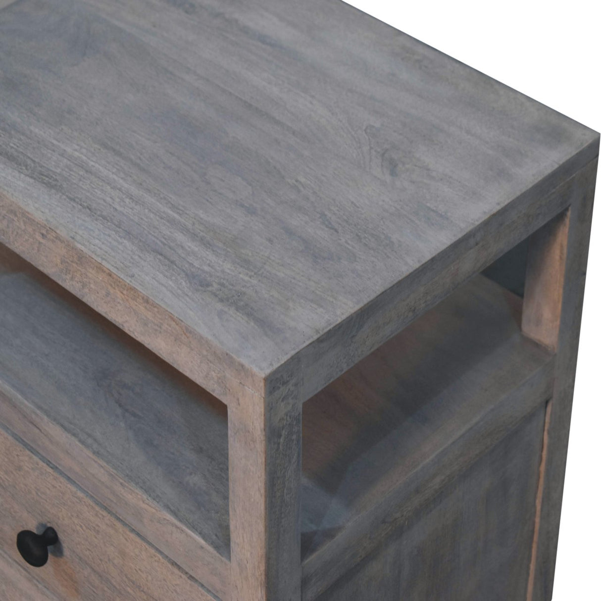 Acid Wash 2-Drawer Open Bedside Table