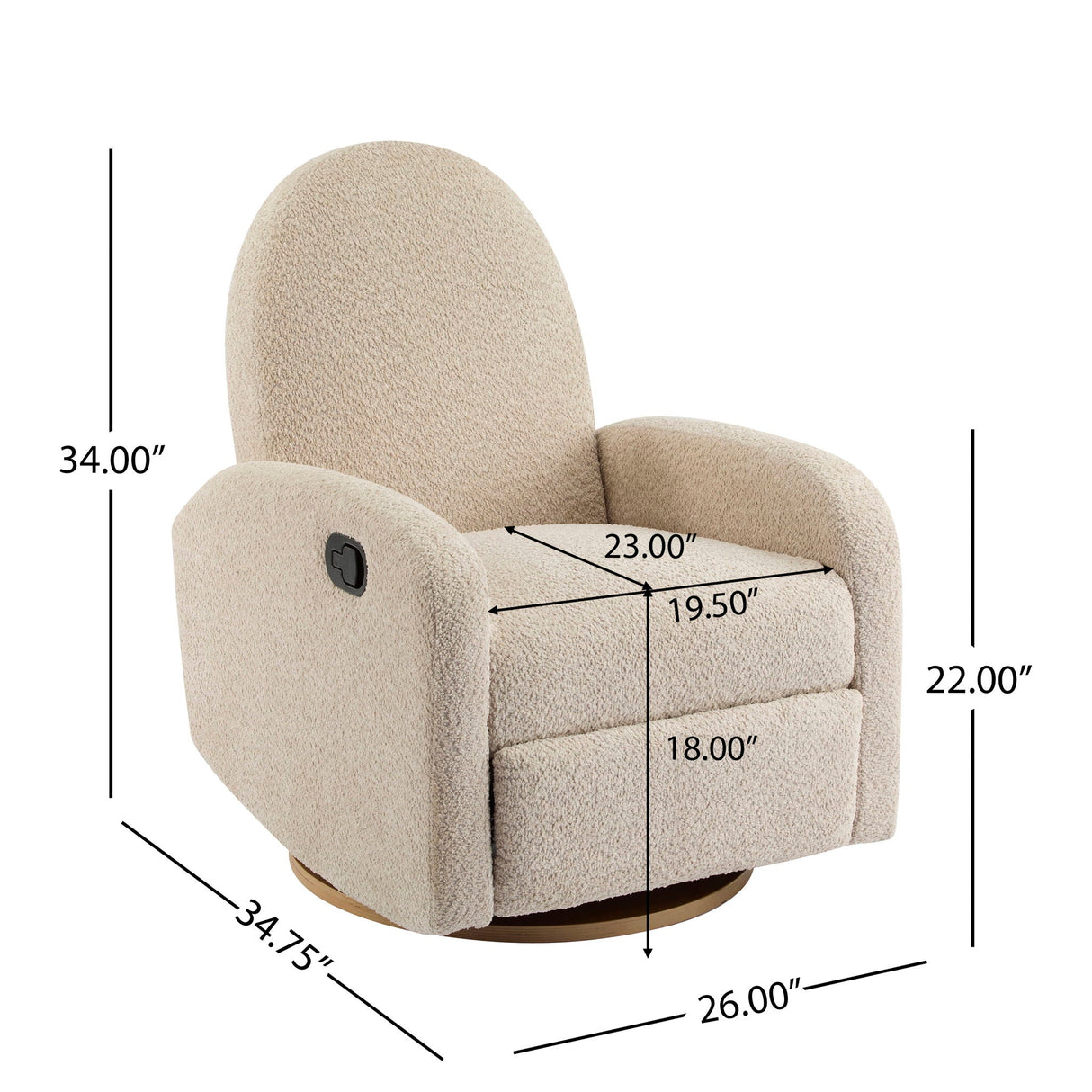 Contemporary 360 Swivel And Glider Recliner Chair - Best Buy Furniture