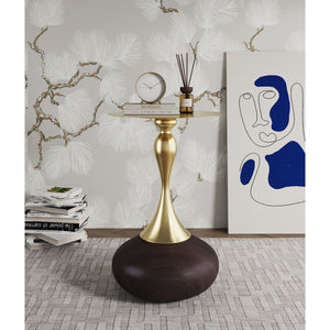 Patchin - End Table - Brown / Gold