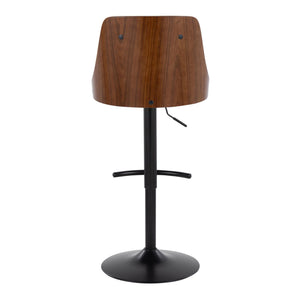 Gianna - Mid Century Modern Adjustable Barstool, Swivel With Rounded T Footrest (Set of 2)