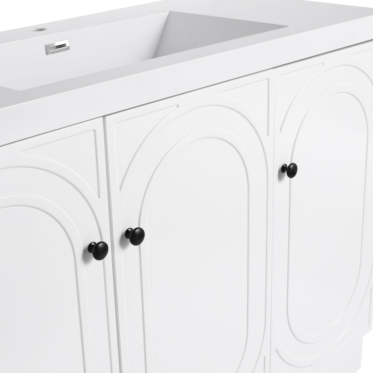 Modern Freestanding Bathroom Vanity With Soft Close Cabinet Doors
