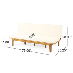 Outdoor Elegance Daybed With Convertible Design Cushion Frame - Beige - Best Buy Furniture