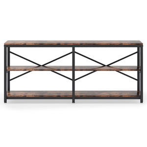 Console Table With X Back Design, Extra Long Storage