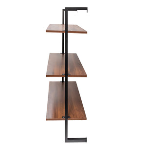 3 Tier and 2 Tier Bathroom Shelves Metal, Wood Hanging Storage Bookshelf
