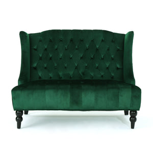 Modern Glam Velvet Loveseat