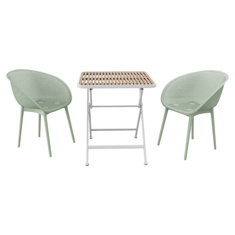 2 Pack Lounge Chair Set & Folding Square Table