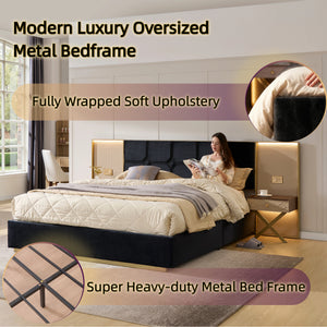 Luxurious Queen Platform Bed Frame