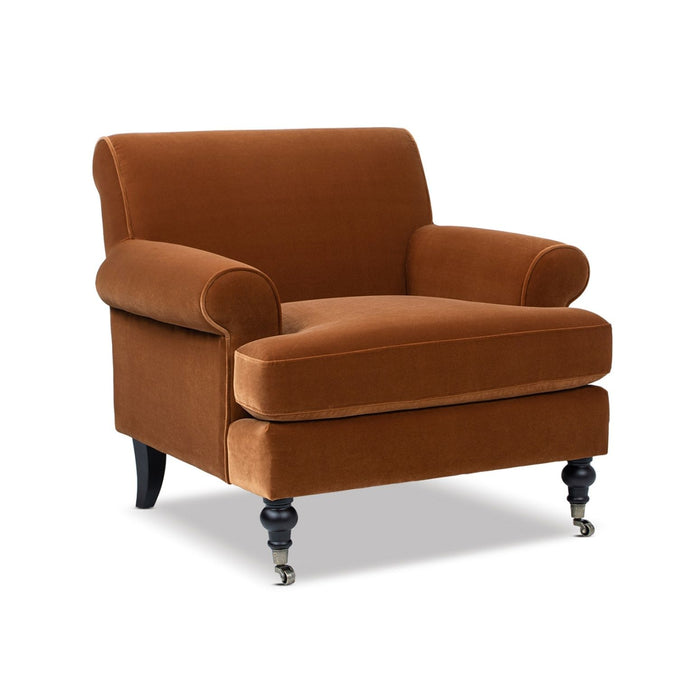 Accent Arm Chair with Casters and Reversible Cushions - Multiple Colors