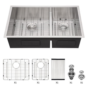 Modern Double Bowl Undermount Sink Design With 10" Deep Basins