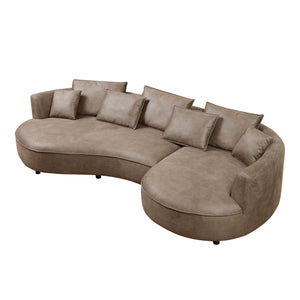 128.74 Inch Modern Sectional Curved Sofa Couch