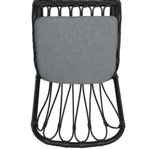 Outdoor Wicker Dining Chairs With Washable Cushion (Set of 2)