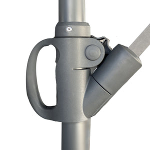 10 Ft Offset Cantilever Patio Umbrella With Crank And Tilt Adjustment For Pool, Deck, And Garden - Gray