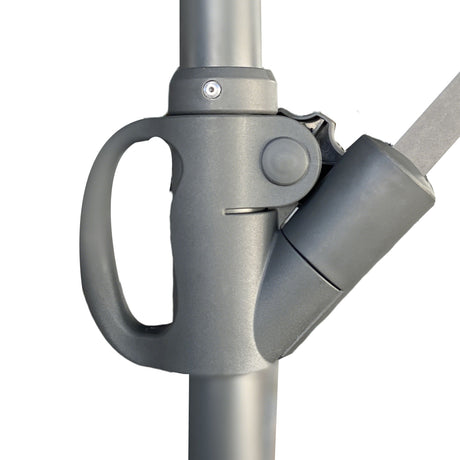 10 Ft Offset Cantilever Patio Umbrella With Crank And Tilt Adjustment For Pool, Deck, And Garden - Gray