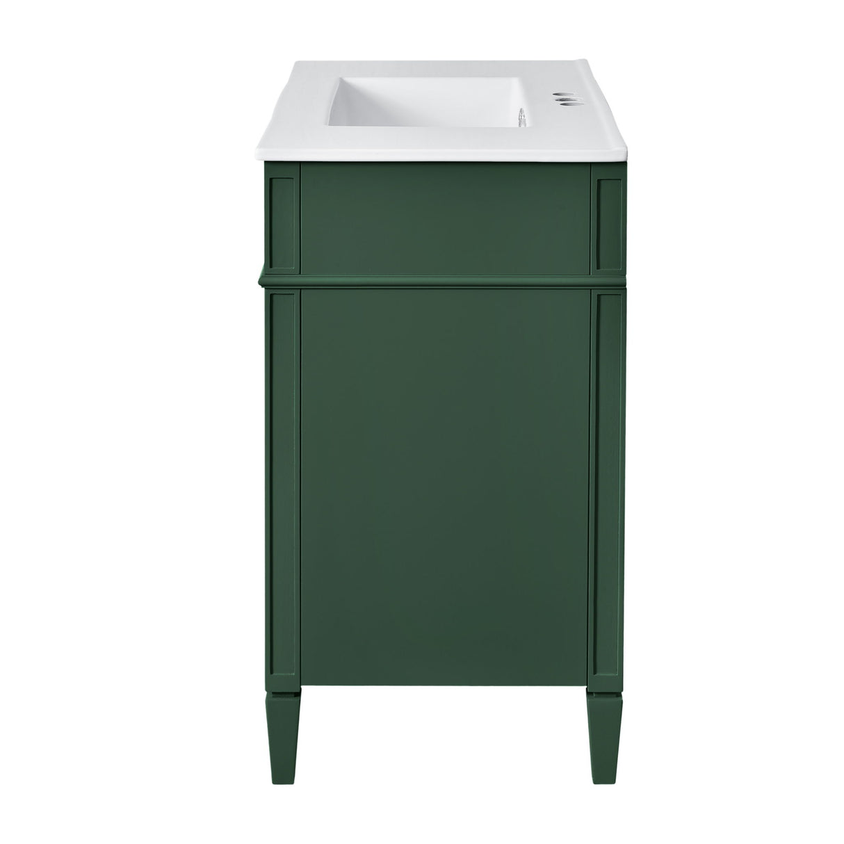 Bathroom Vanity With Mirror Cabinet, Single Sink With 2 Soft Closing Doors And 4 Drawers
