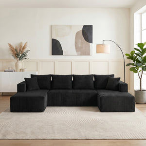 132.1 Inch Modular Sectional Sofa with Double Chaise