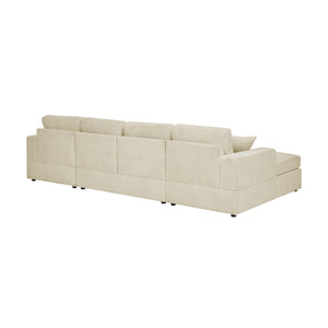 3 Piece Double Chaise Sectional Sofa