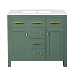 Bathroom Vanity With Sink Combo Set, Modern Bathroom Cabinet With 4 Drawers