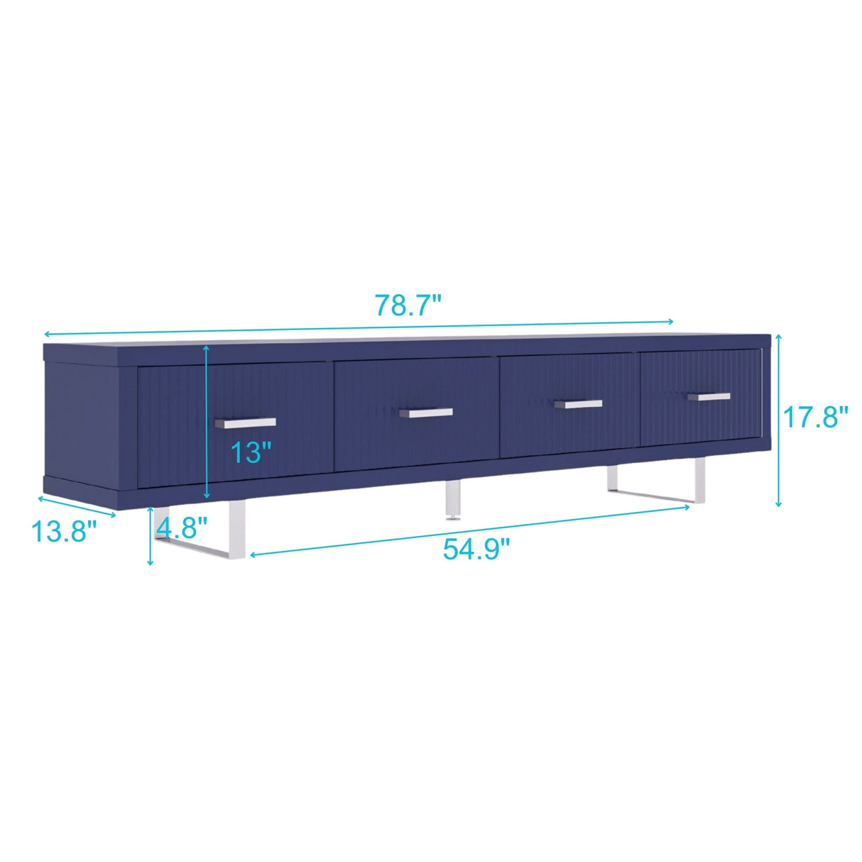 TV Stand With Slatted Drawers