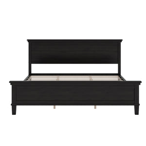 Mid-Century Modern Wood Platform Bed