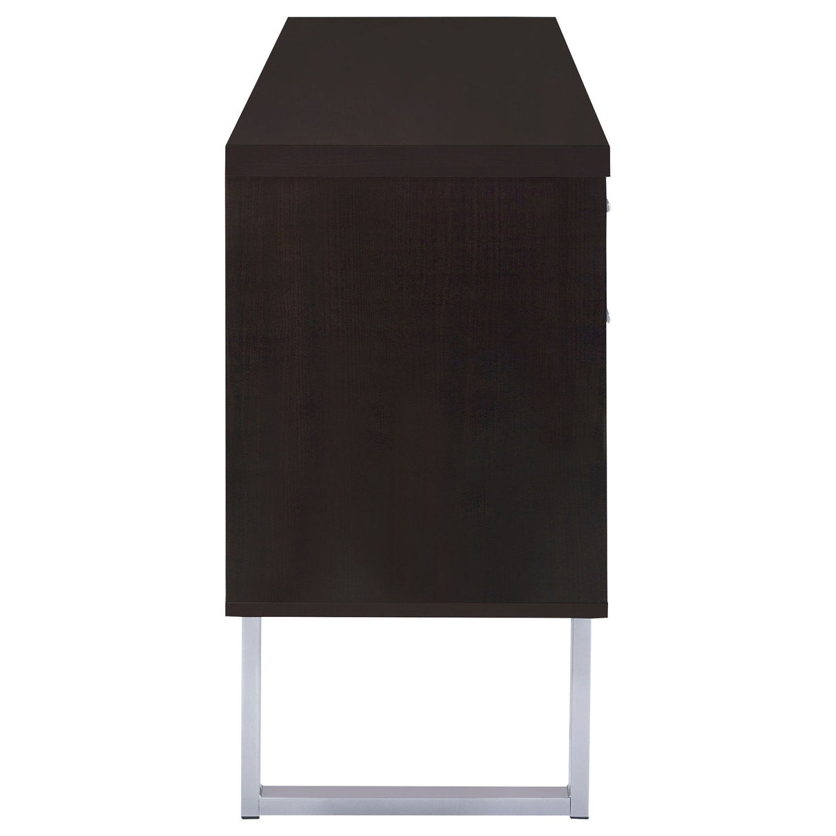 5 Drawer Credenza With Open Shelving - Cappuccino
