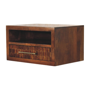 Solid Wood Cadiz Textured Bedside Table