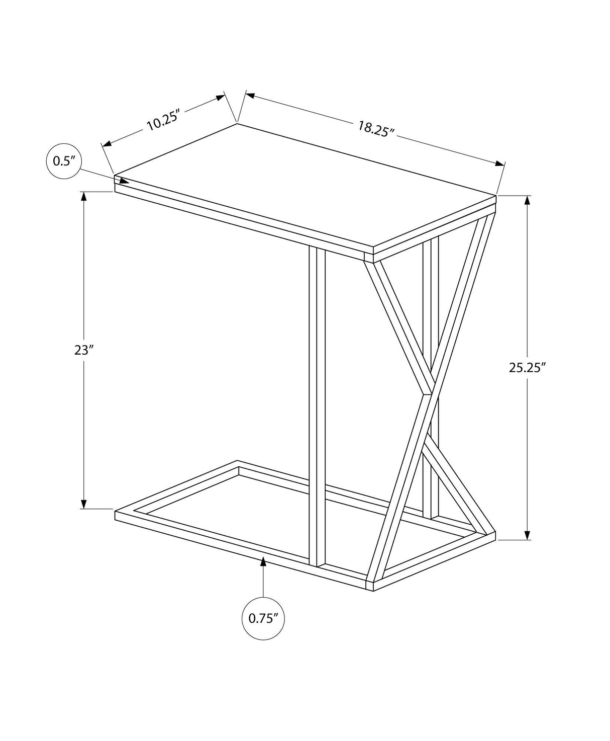 Accent Table C - Shaped, Contemporary & Modern - Best Buy Furniture