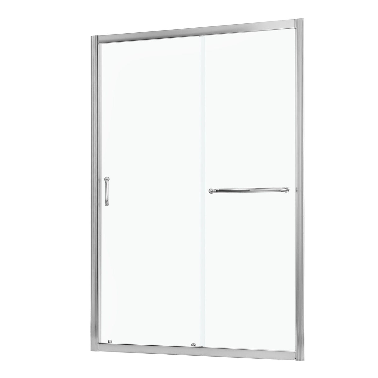 Single Sliding Bypass Shower Door Tempered Glass Enclosure