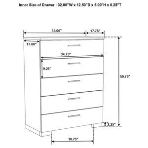 August - 6 Piece Queen Panel Bedroom Set With LED Lighting - White