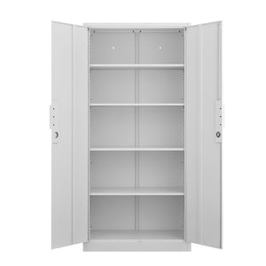 2 Door File Cabinet With Lock, 4 Adjustable Shelves, Heavy-Duty